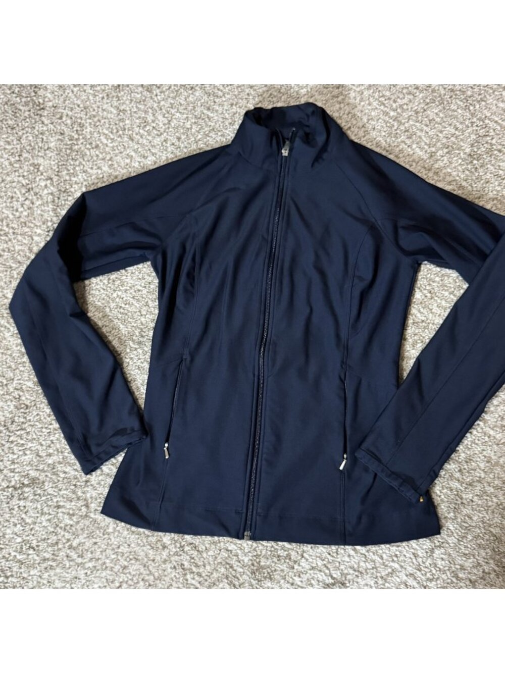 lucy Activewear Jacket Women's XS Navy Blue Full Zip Athletic Stretch